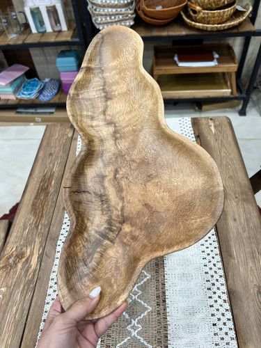 ظرف سرو چوبی دست ساز